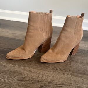 Marc Fisher Tan Suede Ankle Boots